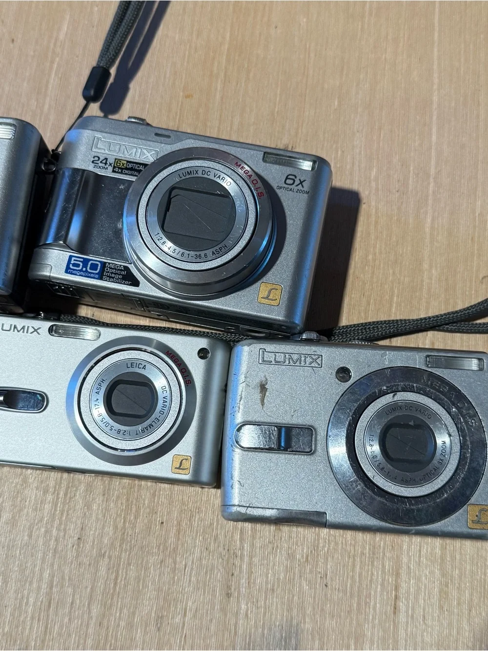Lot of 5 Panasonic Lumix Digital Cameras BROKEN “Parts/Repair”Buy As Is Read Blw